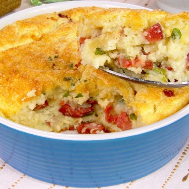 Torta de batata com calabresa