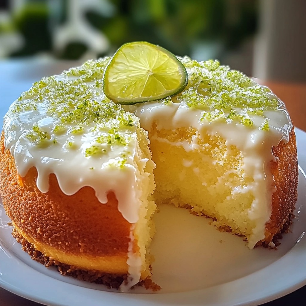 Bolo de Limão com Cobertura de Leite Condensado