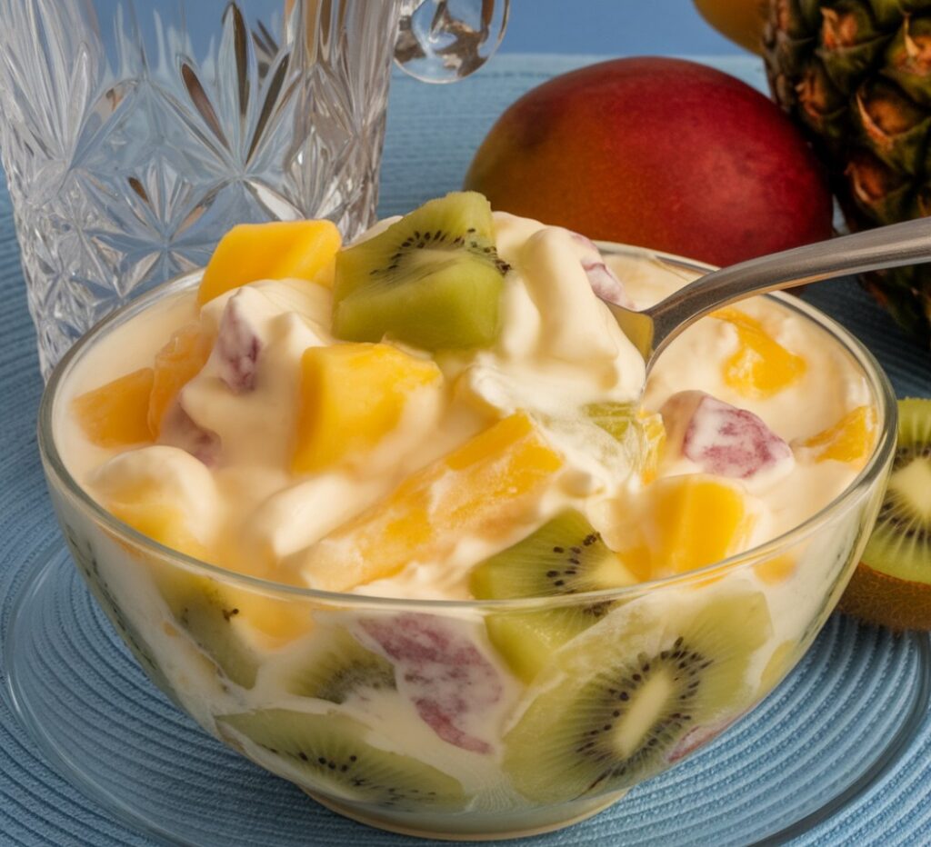 Mousse de frutas tropicais