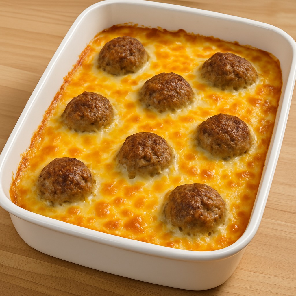 Almôndegas gratinadas ao forno